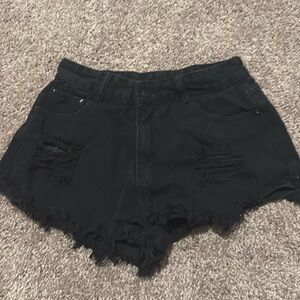 Black Jean Shorts